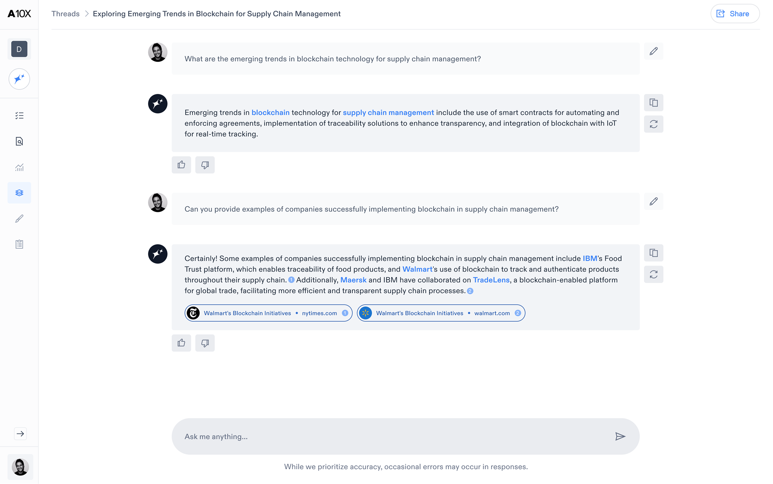 Conversational Query Interface