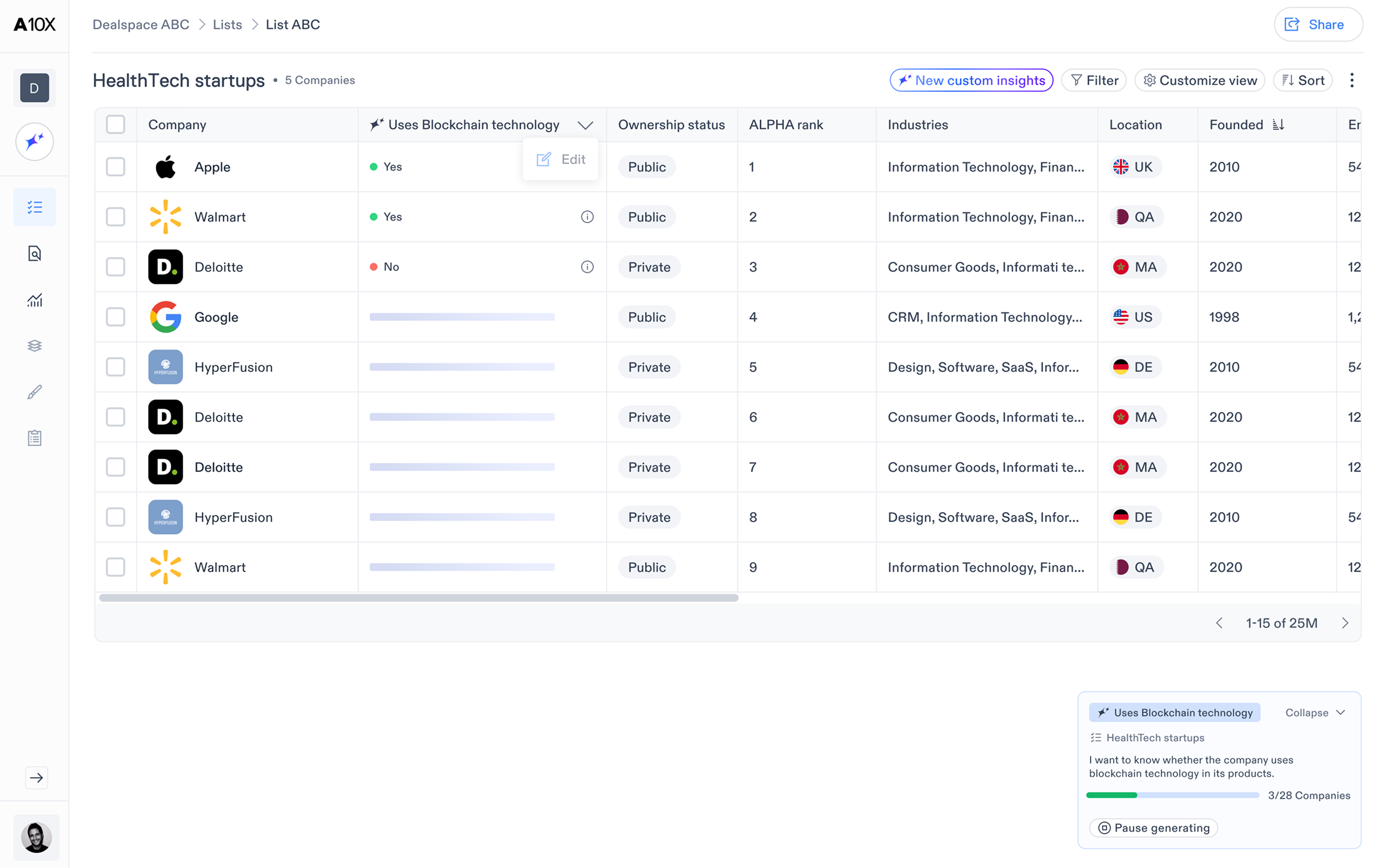 Dynamic Data List View